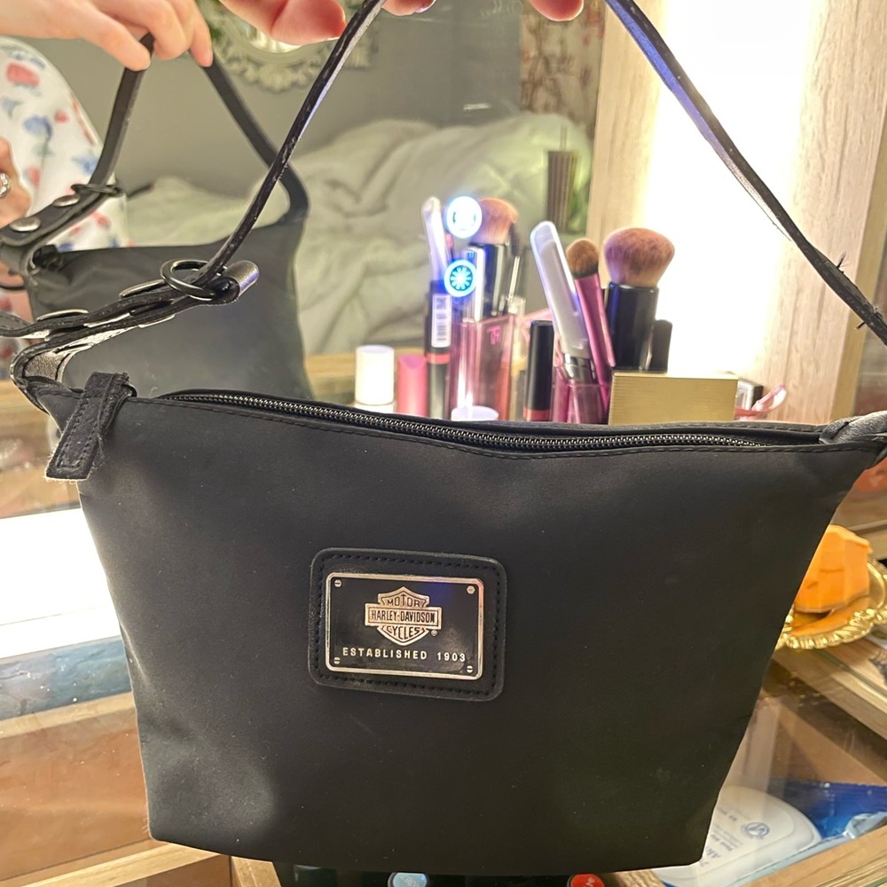 Vintage Harley-Davidson Black mini Bag purse ( can be used as a cosmetic bag)